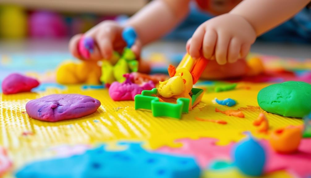 sculpting with playdough tools