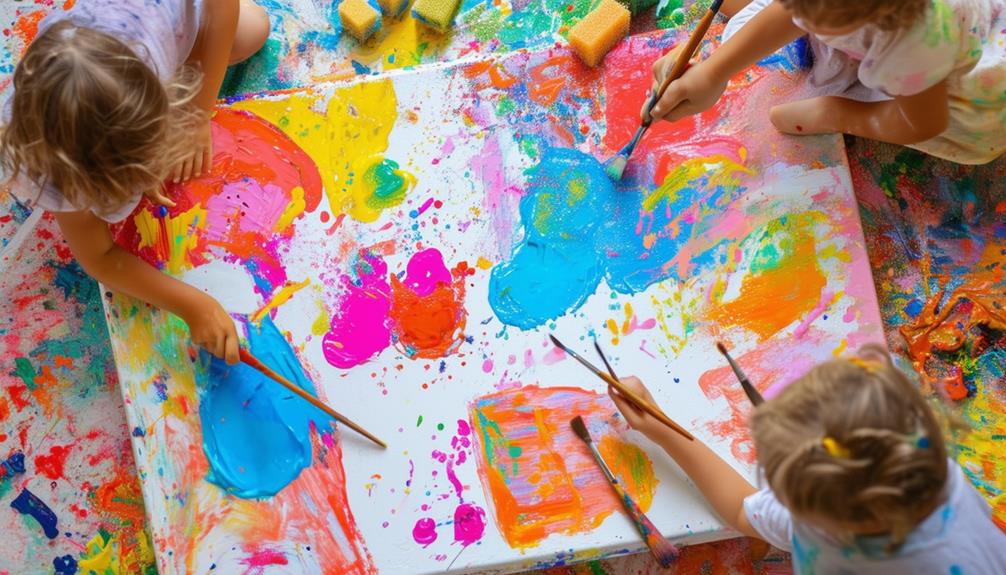 multi layered art creation process