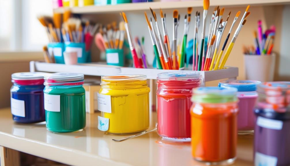 organize paint cans neatly