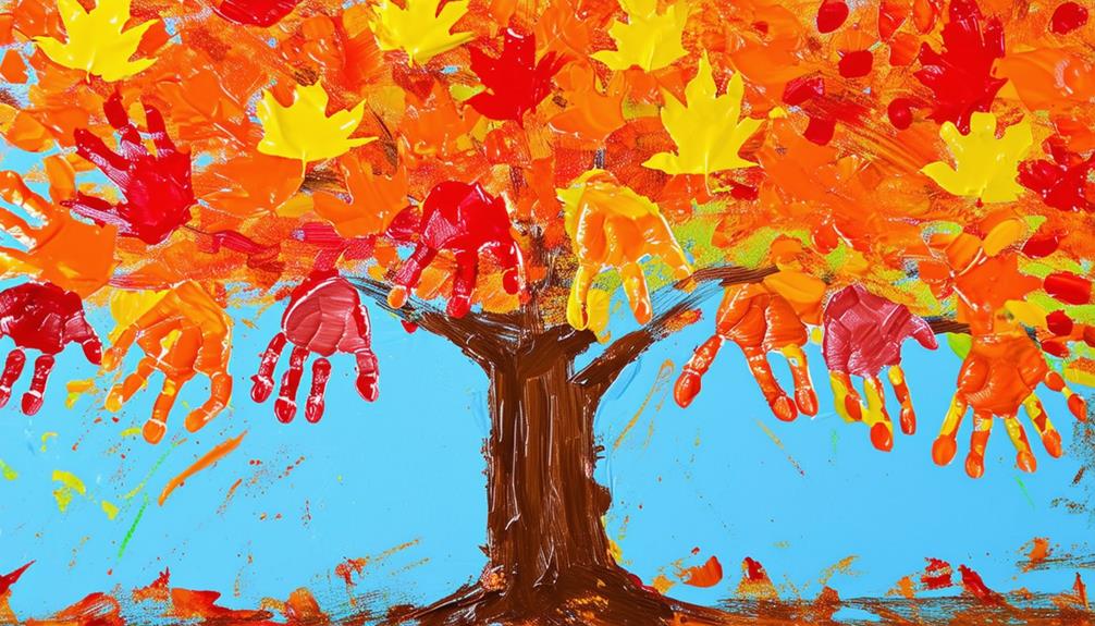 autumn tree handprint craft