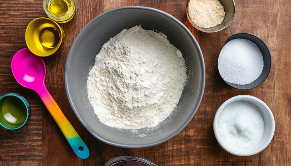 preparing a baking recipe