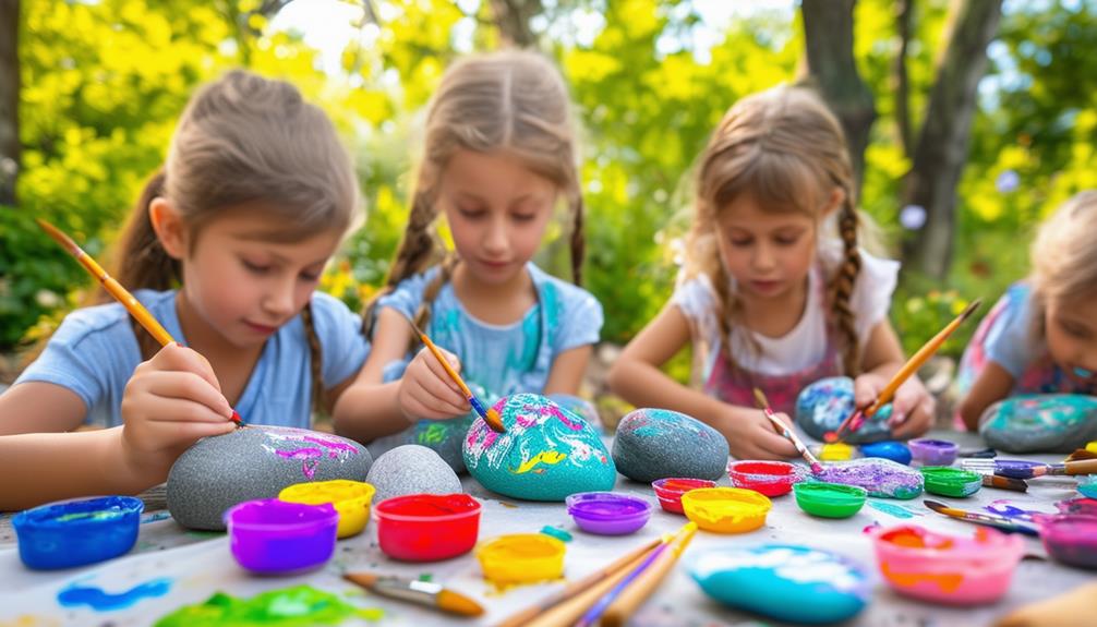 artistic rock decorating activity