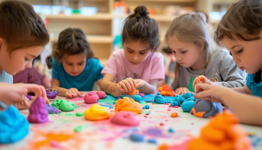 creative game with moldable clay