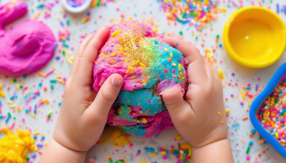 colorful and edible dough