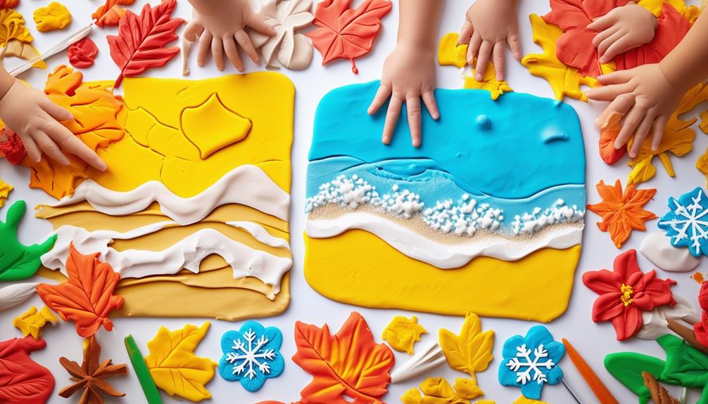 seasonal themed playdough mats