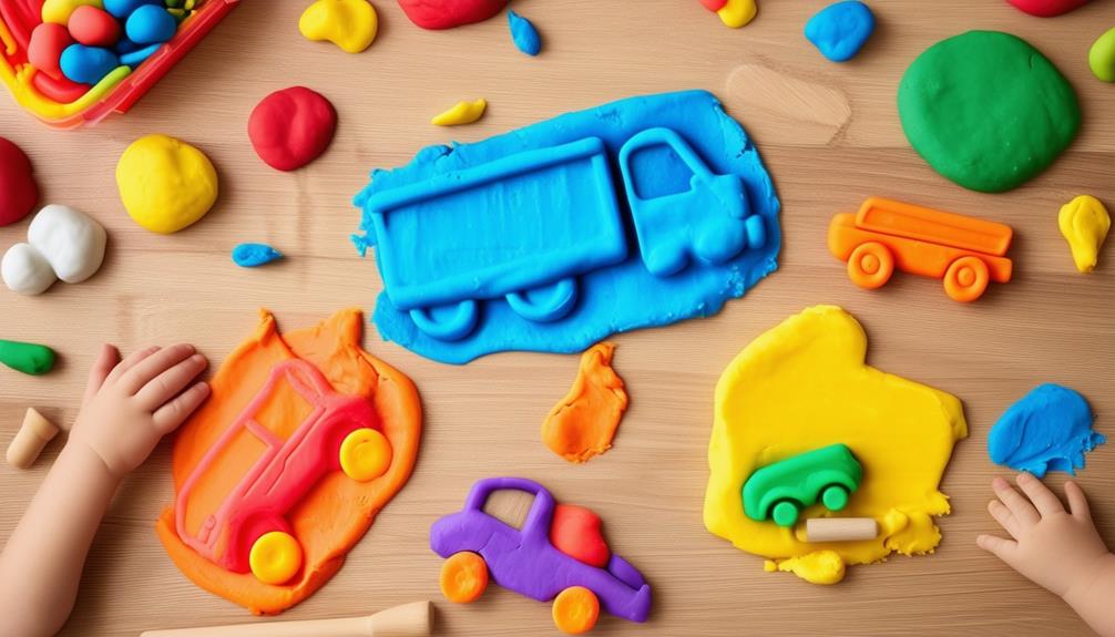 transportation themed playdough mat