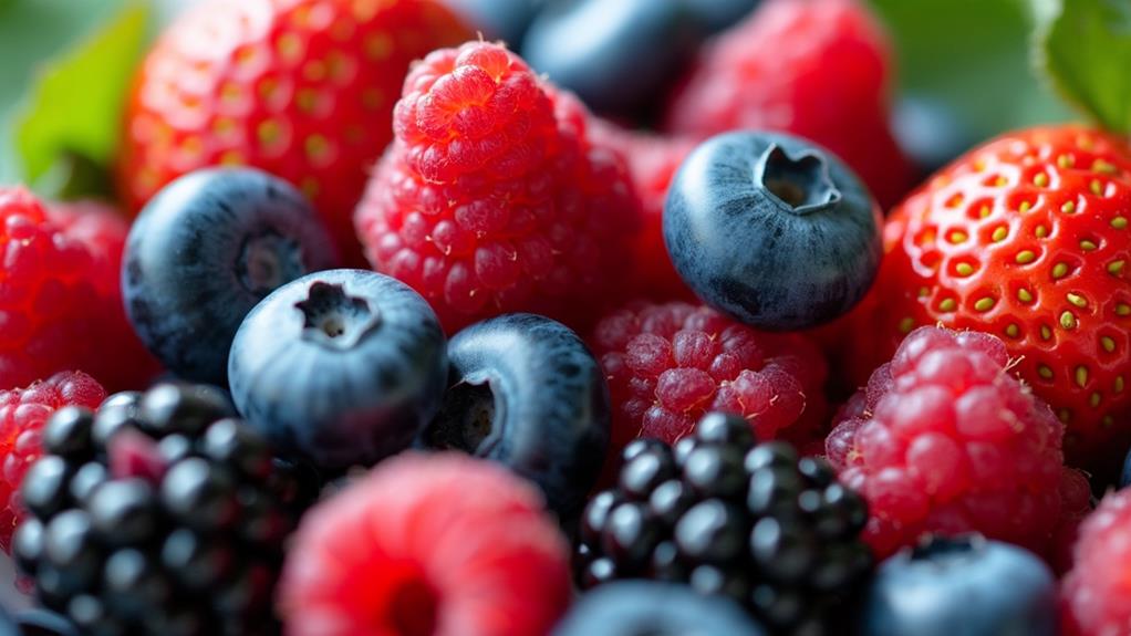 fresh colorful nutritious fruits