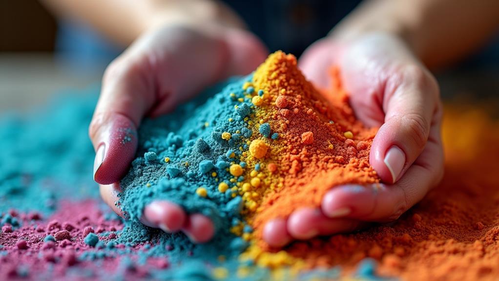 sand and polymer mixture