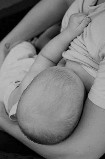 a child breastfeeding