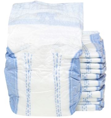 Baby diapers on white background