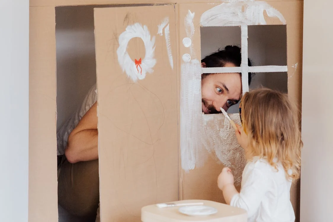Painting can be a fun-filled bonding activity for parents and kids