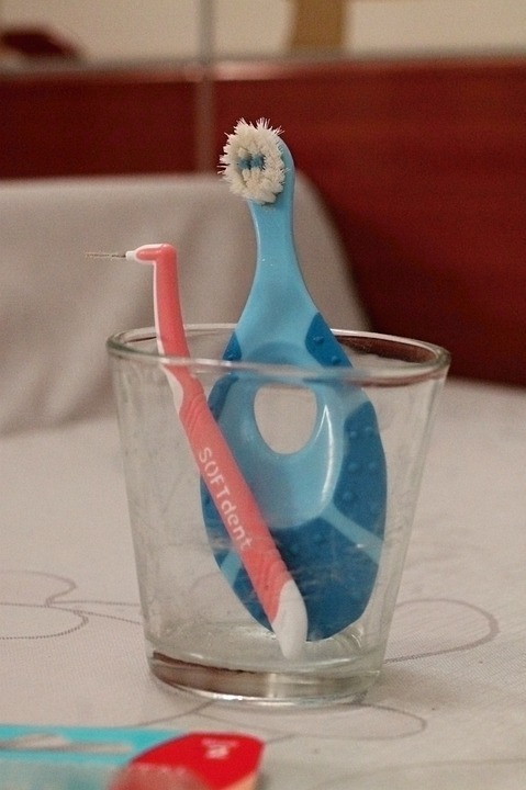 A small baby toothbrush