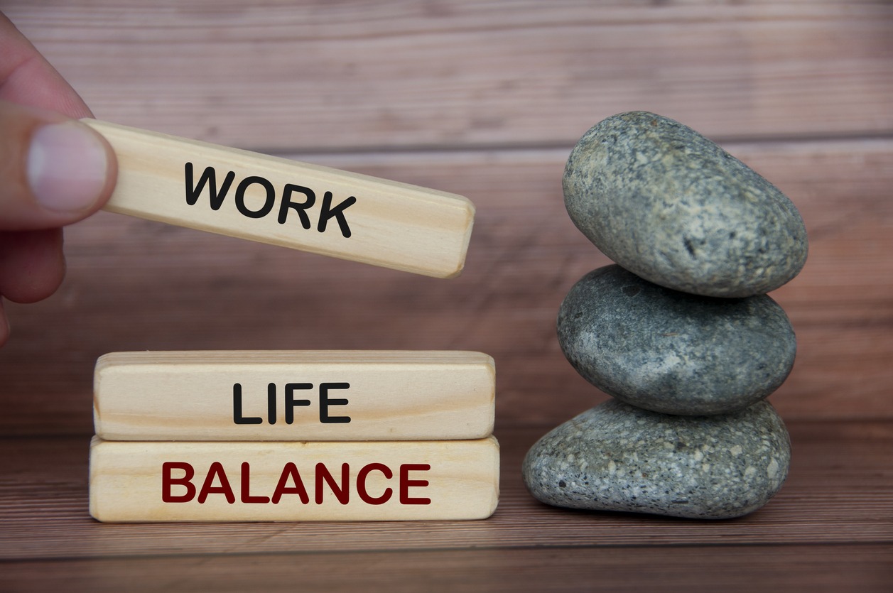 wooden blocks work-life balance